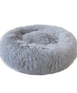 Optigro Pet Calming Bed for Dogs Cats Fluffy Round Doughnut Cuddler