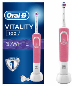 Oral-B Rechargeable Electric Toothbrush - D100 Adult 3D White - Pink
