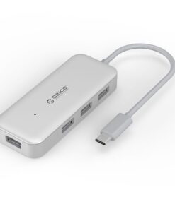 Orico 4 Port USB-C to 4xUSB3.0 Hub - Silver