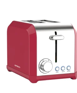 Orion 2 Slice Toaster Red Stainless Steel