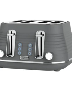 Orion 4 Slice Textured Toaster Grey