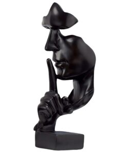 Ornament Statue Sculpture Silence Is Gold Statues Home Decor Nordic