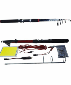 Ottoni Retractable 10Ft Fishing Rod + Multifunction Camping Light Set