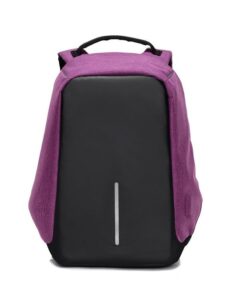 Outdoor Anti-theft Travel Bag with USB Charging Port - Purple