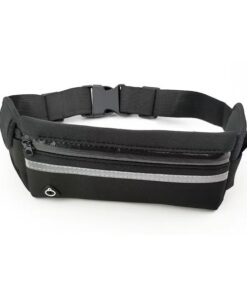 Outdoor Anti-Theft Waterproof Phone Multi-function Running Sport Waist Bag - Black