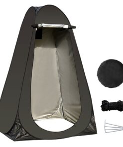 Outdoor Camping Automatic Shower Changing Tent Mobile Toilet-Single 190cmH - Black