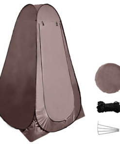 Outdoor Camping Automatic Shower Changing Tent Mobile Toilet-Single 190cmH - Brown