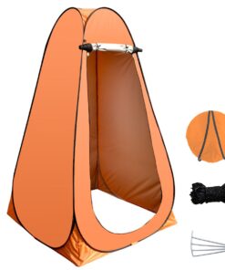 Outdoor Camping Automatic Shower Changing Tent Mobile Toilet-Single 190cmH - Orange