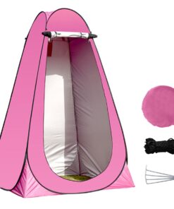 Outdoor Camping Automatic Shower Changing Tent Mobile Toilet-Single 190cmH - Pink