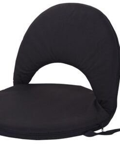 Outdoor Camping Reclining Foldable Waterproof Cushion Chair - Black