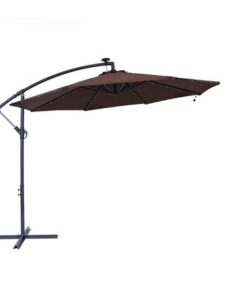 Outdoor Cantilever Banana Umbrella - 300cm - Brown