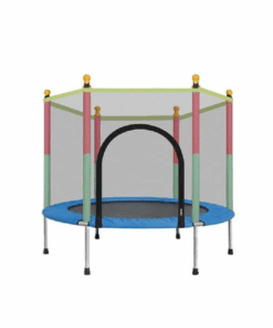 Outdoor Exercise Trampoline with Safety Enclosure Net and Spring Pad