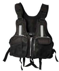 Outdoor Fishing Life Jacket,Adjustable Life Jacket Vest With buoyancy Foam - Black