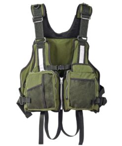 Outdoor Fishing Life Jacket,Adjustable Life Jacket Vest With buoyancy Foam - Green