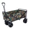 Outdoor Four-wheel Folding Portable Trolley - Army Camouflage