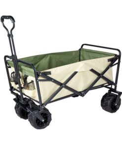 Outdoor Four-wheel Folding Portable Trolley - Tumeric