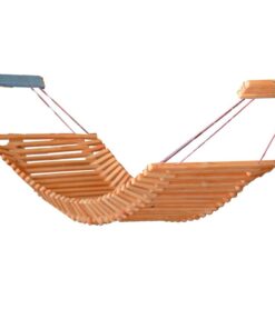 Outdoor Garden/Patio Wood Design Hammock With Wooden Rods By Woodly