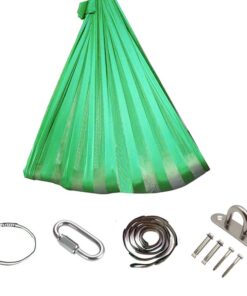 Outdoor Indoor Children Flying Swing Yoga Hammock With Hardware - Green