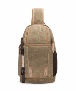 Outdoor Leather and Canvas Camera Bag