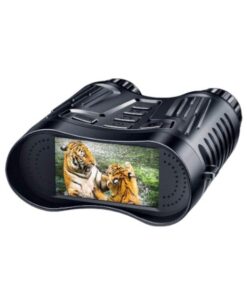 Outdoor Night Vision Binocular Telescope with Infrared Camcorder - Black