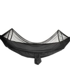 Outdoor Nylon Hammock with Mosquito Net - Black