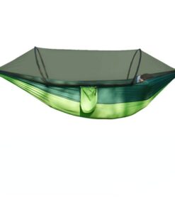 Outdoor Nylon Hammock with Mosquito Net - Lime Green