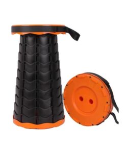 Outdoor Portable Folding Extension Stool Seat for Camping, Fishing, Hiking - Orange