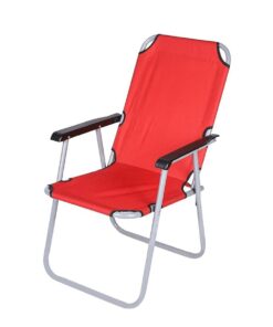 Outdoor Red Foldable Camping Chair