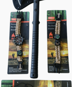 Outdoor Survival Axe with Ice Pick - Brown