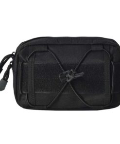 Outdoor Survival Military Tactical Molle Waist Bag Admin Map Pouch - Black