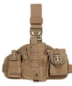 Outdoor Tactical Assault Combat Camouflage Leg Gun Pistol Holster - Khaki