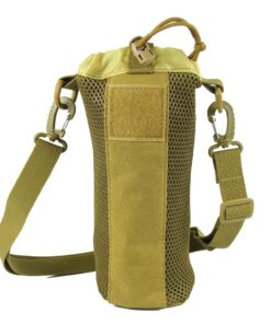 Outdoor Tactical Molle Water Bottle Pouch for Hiking Travel Brown