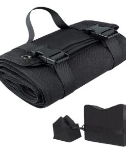 Outdoor Tactical Shooting Mat, Foldable Rifle Gun Mat For Shooting, Camping - Black