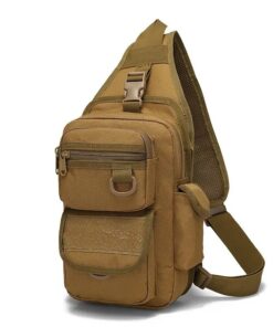 Outdoor Tactical Shoulder Chest Sling Messenger Bag - Khaki
