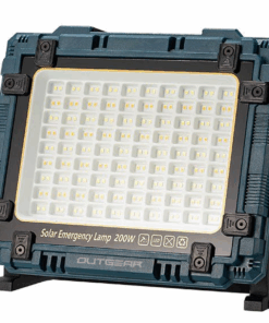 OutGear LED Flood Light Removable Solar Panel, USB-C, 200W