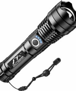 OutGear SuperBeam Flashlight Torch - 2000 Lumens, 300m Range, Rechargeable