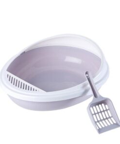 Oval Litter Box For Smaller Cats with Anti Splash Sides