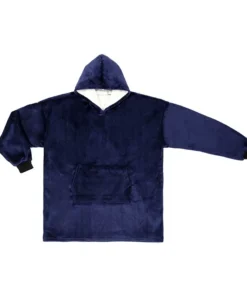 Oversized plush hoodie blanket/lazy pajamas/home clothes - Blue