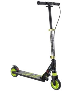 Oxelo Kids Handlebar Brake and Front Suspension Scooter - Mid 5 - Ages 12 Years - Green, Black