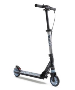 Oxelo Kids Handlebar Brake and Front Suspension Scooter - Mid 5 - Ages 12 Years - Grey, Blue