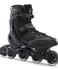 Oxelo Men's Inline Fitness Skates FIT100 - Black/Silver - UK 11
