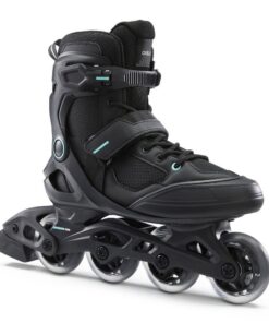 Oxelo Women's Inline Fitness Skates FIT100 - Black/Mint - UK 7