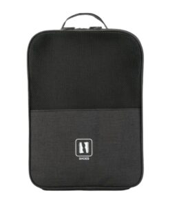 Oxford Canvas Travel Shoe Bag Organizer Waterproof Shoe Storage Pouch - Black
