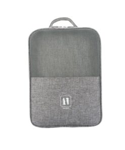 Oxford Canvas Travel Shoe Bag Organizer Waterproof Shoe Storage Pouch - Grey