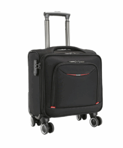 Oxford Cloth Business Suitcase-Weekend Bag - Security Lock Smooth Zip - 20inch - Black