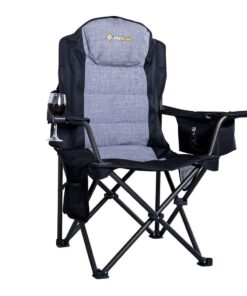 OZtrail Big Boy Camping Arm Chair Black 220kg