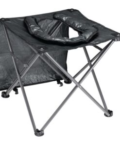 OZtrail Camping Toilet Chair with Flap Black 120kg