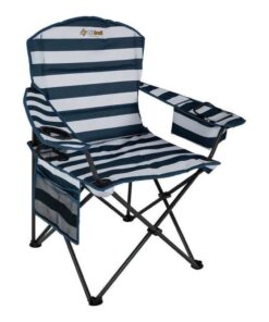 OZtrail Getaway Chair Navy & White Stripe 130kg