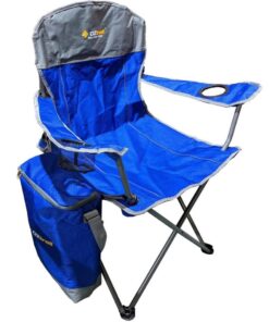 OZtrail Side Chiller Arm Chair With Detachable Cooler Blue 135kg