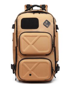 Ozuko Luxury Lockable and Expandable Hiking USB Charging Backpack/luggage - Brown
